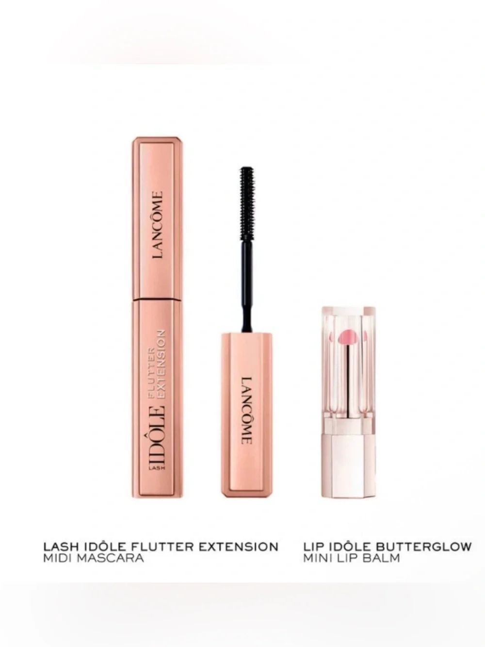 Lancôme 2Pc Lash Idôle Flutter Extention Mascara and Lip Butterglow Balm Set